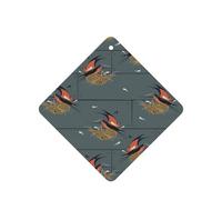 Barn Swallow In Graphite Printing 10 Pcs Car Air Freshener Hanging Sheets Scented Hanging Sheets With Rope For Home