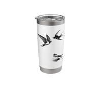 Barn Swallows Bird Shirt Three Beautiful Barn Swallows Stainless Steel Insulated Tumbler