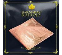 Barnabas Blattgold Genuine Copper Leaf, Transfer Patent [100 Sheets, 14 cm], Metal Foil Leaf for Painting, Arts and Crafts