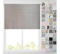 Barnes Blinds - Blackout Pattern Roller Blinds for Windows, Custom Cut to Size - Thermal Fabric Durable Fittings Easy Fit (Textured Spot Champagne 183cm)