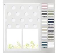 Barnes Blinds - Day & Night Double Roller Blinds for Windows - Durable Fittings Easy Fit - Roller Blind (Spotty White 153cm)