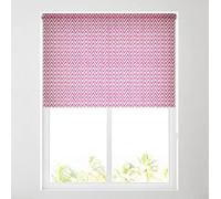 Barnes Blinds - Daylight Pattern Roller Blinds for Windows, Custom Cut to Size - Dimout Fabric Durable Fittings Easy Fit - Roller Blind Patterned (Zig Zag Red 153cm)