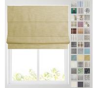 Barnes Blinds - Patterned Roman Blinds, Fully Lined, Custom Sizing Available - Durable Fittings Easy Fit (Sienna Ochre 153cm)