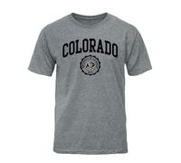 Barnesmith Short Sleeve T-Shirt, Cotton Poly Blend, Unisex, Heritage Logo, Grey, NCAA Colleges