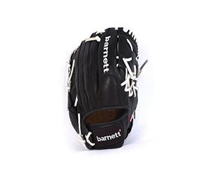 BARNETT GL-125 REG Competition baseball glove, genuine leather, outfield 12.5', Black (Left-hand glove for right-handers)