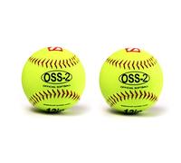 BARNETT OSS-2 practice softball ball, soft touch, size 12", yellow, 2 pieces