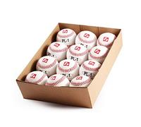 BARNETT PL-1 Elite match baseball ball size 9", 1 dozen, Balle de baseball, white