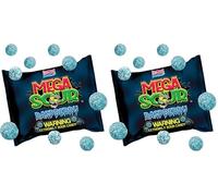 Barnetts - Mega Sour Candy Raspberry 104g - Trendy Sweet Bags - Traditionally Handmade Sweets - Sour Coating Lasts 20 Seconds - Candies for Party Bag, Gift Hamper, or Hamper Box (Pack of 2)