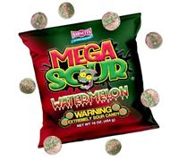 Barnetts - Mega Sour Candy Watermelon 454g - Trendy Sweet Bags - Traditionally Handmade Sweets - Sour Coating Lasts 20 Seconds - Candies for Party Bag, Gift Hamper, or Hamper Box