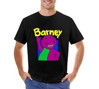 Barney and Friends Men T Shirt Korean Fashion Tops Clothes for Men Black