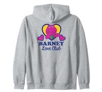 Barney - Purple Dinosaur Love Club Hearts Zip Hoodie