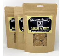 Barney’s Biscuit Boxes Handmade Banana & Honey Dog Treats, Premium Artisan Small Batch Fresh Fruit Biscuits For Dogs, Sensitive Tummies, 150g x3