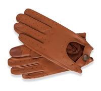 BARNEYS Men's Real Leather Gloves | Genuine Sheep Nappa | Touchscreen Compatible (Driving Gloves, Tan, L/XL)