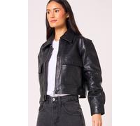 Barneys Originals Women's Crocodile Print Leather Jacket in Black | Size: 14 Barneys Originals Black 14