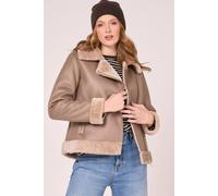 Barneys Originals Faux Shearling Aviator In Beige Beige 8