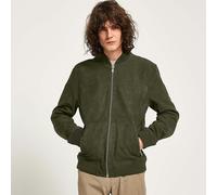Barneys Originals Men's Khaki Goat Suede Bomber Jacket - XL