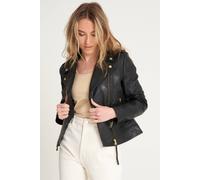 Barneys Originals Real Leather Biker Jacket In Black Black 12