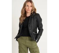Barneys Originals Tall Belina Leather Biker Jacket In Black Black 6
