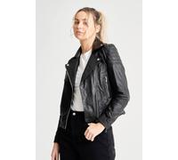Tall Grain Detailed Clara Leather Biker Jacket Barneys Originals Black 10