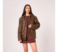 Barneys Originals Women's Oversized Aged Leather Jacket - M