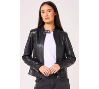 Barneys Originals Real Leather Racer Jacket In Black Black 14