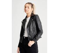 Tall Grain Detailed Clara Leather Biker Jacket Barneys Originals Black 8