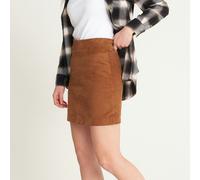 Barneys Originals Women's Tan Real Suede Mini Skirt - 16