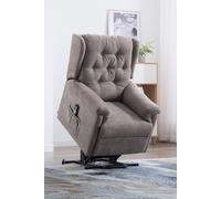 Barnsley Fabric Electric Dual Motor Rise Recliner Mobility Armchair More4Homes Brown One Size