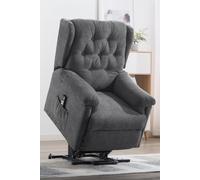 Barnsley Fabric Electric Dual Motor Rise Recliner Mobility Armchair More4Homes Charcoal One Size