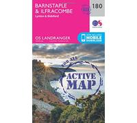 Landranger Active 180 Barnstaple & Ilfracombe, Lynton & Bideford Map With Digital Version, Pink One Size