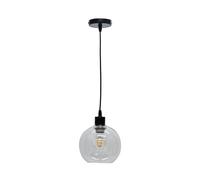 Barnum - Clear Glass Globe with Black Pendant Fitting First Choice Lighting Black One Size