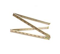 Barnwell 1 Metre 1m 39" Wooden Folding Ruler Metric and Imperial Brass Hinges
