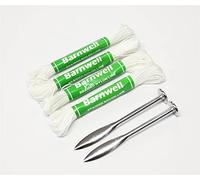 Barnwell 4 x Hanks of 18m Size B and Pair of line Pins Brick Masons Builders Line Made in UK