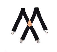 Barnwell Black Trouser Braces Suspenders Heavy Duty Metal Clips 50mm Wide Adjustable Elastic Work