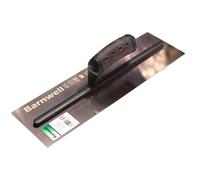 Barnwell Premium Stiff Gold Leather Handle Finishing Plastering Trowel Stainless Steel (11" - 18") (14" x 4 3/4" Wide)