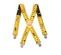 Barnwell Yellow/Black Trouser Braces Suspenders Heavy Duty Metal Clips 50mm Wide Adjustable Elastic Hammer Tape Screwdriver Design