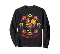 Barnyard Bliss Folk Art Rooster Country Life Sweatshirt