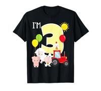 Barnyard Farm Animals 3rd Birthday 3 Year Old Birthday Boy T-Shirt