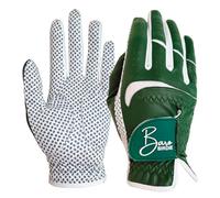 BAROBIRDIE Golf Gloves Both Hands Women's 1 Pair Lightweight Non-Slip Silicone Extra Grip All Weather Girls Ladies Sports Tennis (Deep Green, Small)
