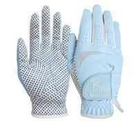 BAROBIRDIE Golf Gloves for Women Both Hands Lightweight Non-Slip Silicone Extra Grip All Weather Girls Ladies Sports Tennis Sky Blue XL