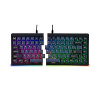 BAROCCOMiSTEL MD770 RGB BT5.0 Glaze Blue TKL Ergonomic Mechanical Keyboard, 75% Split Layout, Cherry MX, PBT DoubleShot Keycap, Mac/Windows OS Compatible (Cherry Silent Red)