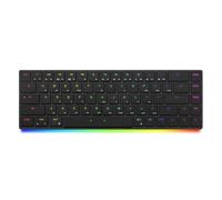 BAROCCOMiSTEL MiSTEL AIRONE BT Ultralight/Ultraslim Mechanical Keyboard, 65% Layout, Cherry MX ULP Switch, RGB Backlit, USB-C Cable, Windows/MacOS/iOS, Macro Support, Portabl, Black- Click (Click)