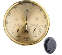 Barometers for the Home Wall Barometer Wall Mounted 3 in 1 Clear Scaled Barometer Thermometer Hygrometer, Simple Elegant Practical Multifunctional Weather