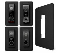 Baron Design Faceplate Black Suitable for Eufy Bell E340 S330 S220 | Bell Plate Cover | Accessories for Bracket Video Doorbell with Camera (Also C31 C30 Dual 2k HD FHD)
