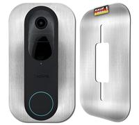 Baron Design Stainless Steel Faceplate, Accessories for Reolink Video Doorbell, Battery, 5MP, Ultra HD, 2K, 4MP, WiFi, PoE, Battery, Holder, Shield, Plate for Wireless Bell