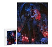 Baron Samedi And Maman Brigitte Gothic Romance in A Graveyard: Winter Activity Gift, 500 PCS Decorative Jigsaw for Grown-Ups; for Shared Table Time