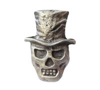 Baron Samedi Skull Pin Badge in Fine English Pewter by 1000 Flags