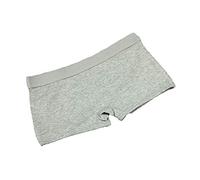 BaronHong 100% Cotton Pure Color Boyshort 3 Pack Boxer Briefs for Tomboy Trans Lesbian(Gray,L)