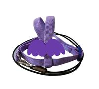 BaronHong Bird Harness Leash Set for Walking, Durable Excursion Device, Adjustable Flight Training Rope Strap, Pull Rope (Purple, L)