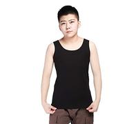 BaronHong Chest Binder Cotton Vest Tank Top for Tomboy Lesbian (Can be Worn Alone)(Black,XXXXL)